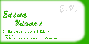 edina udvari business card